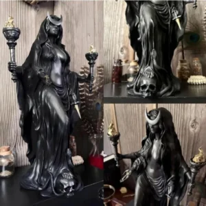 Dark Fantasy moon goddess statue
